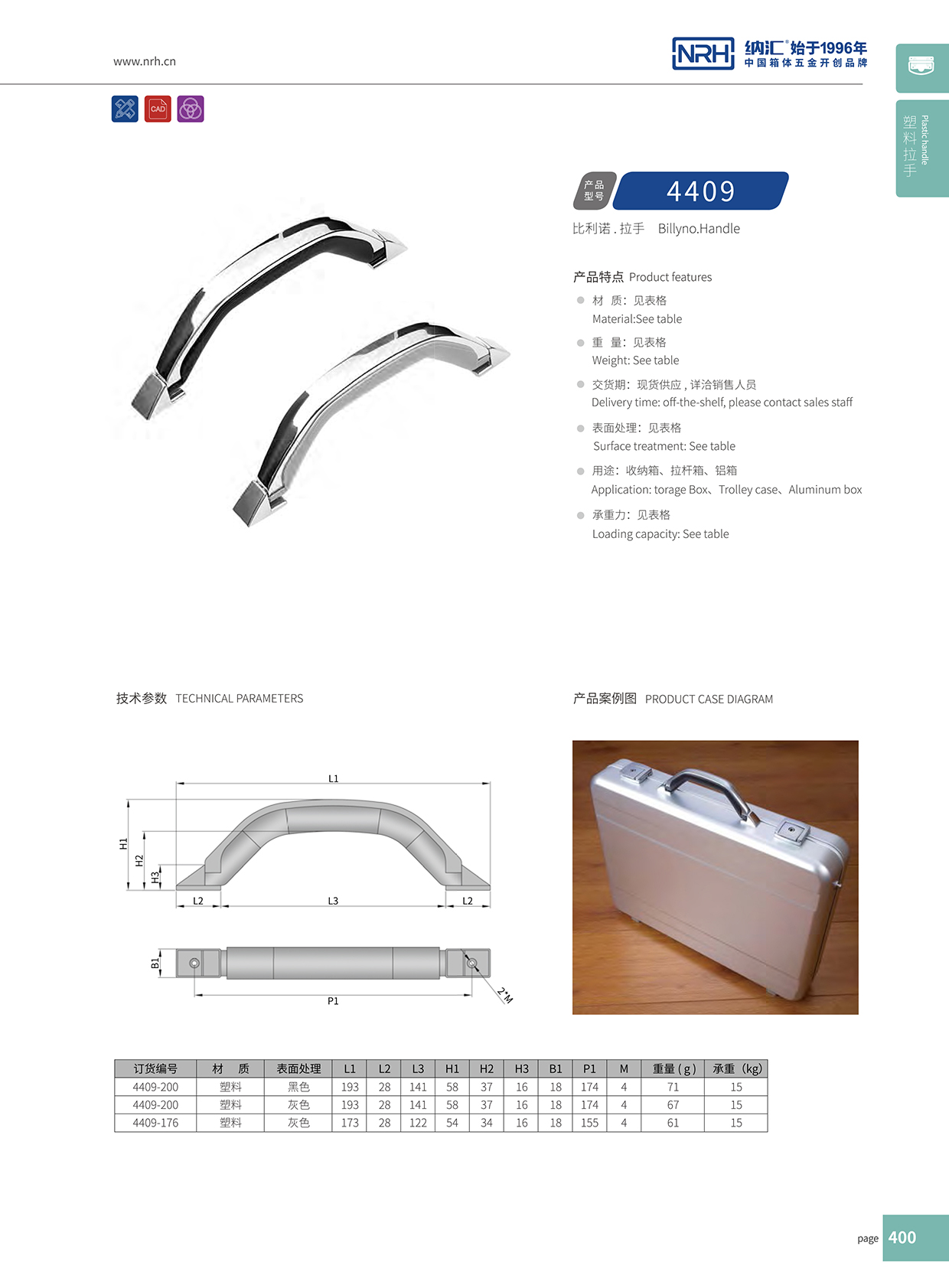 納匯/NRH 4409-200 金屬拉手